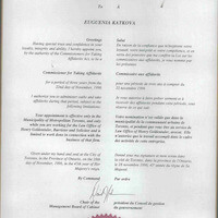 Commissioner for Affidavits 1 1