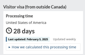 Screenshot at Check processing times at IRCC Canada ca
